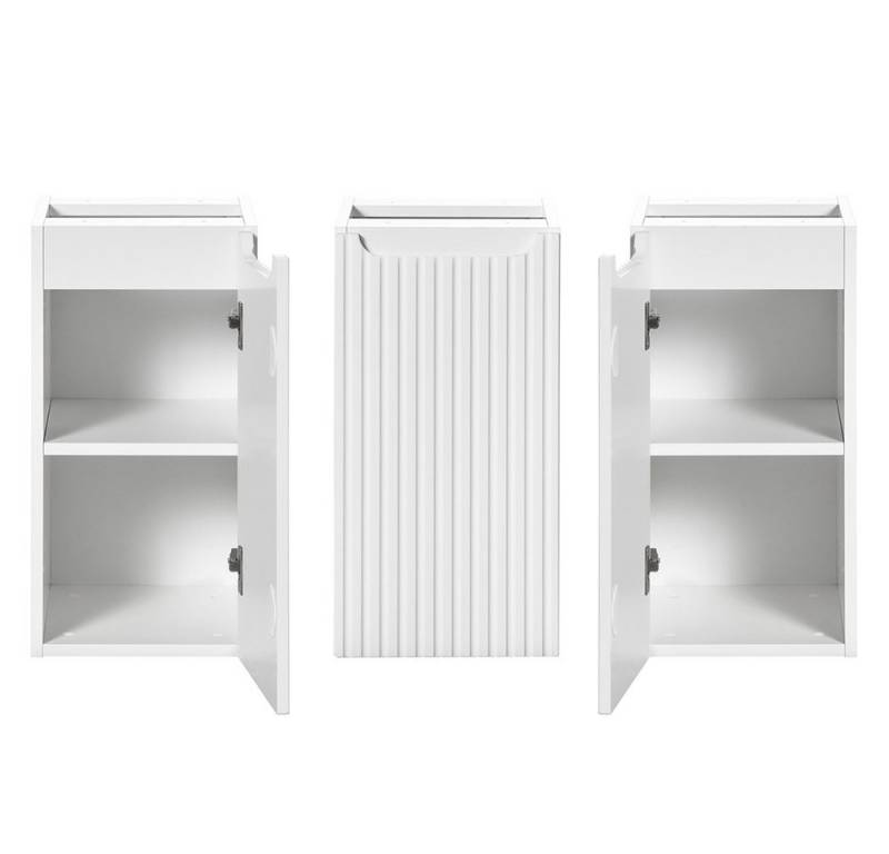 Lomadox Unterschrank NEWPORT-56-WHITE weiß mit gerillter Front, ca. 30/57/39 cm von Lomadox