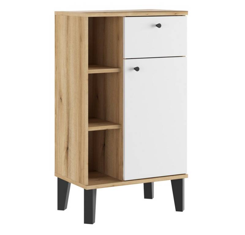 Lomadox Unterschrank OLEAN-61 Eiche Dekor weiß modern schwarz Möbelfüße 51x90x33 cm Lomadox Unterschrank OLEAN-61 Eiche Dekor weiß modern schwarz Möbelfüße 51x90x33 cm von Lomadox