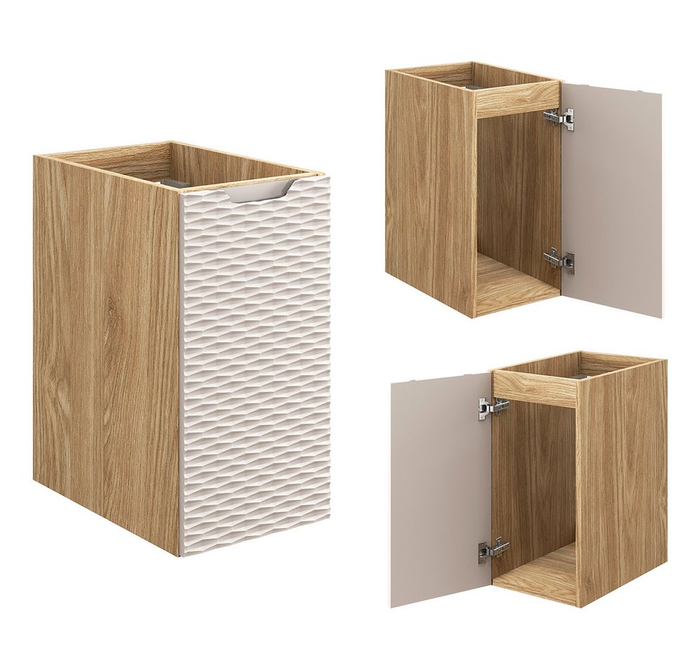 Lomadox Unterschrank OLUO-56-BEIGE Badkommode, Eiche mit beige, 3D-Struktur Lomadox Unterschrank OLUO-56-BEIGE Badkommode, Eiche mit beige, 3D-Struktur von Lomadox