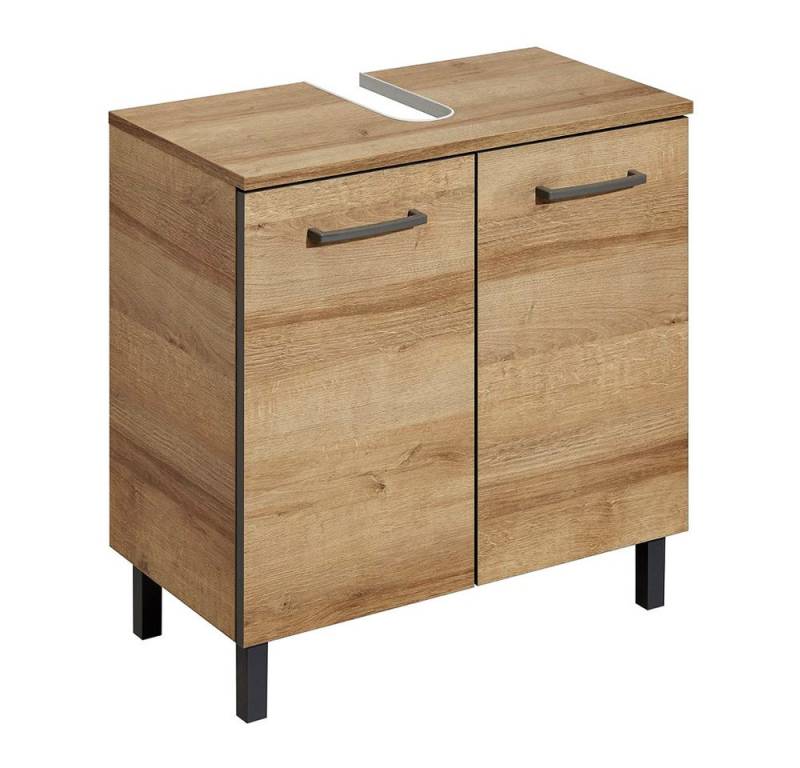 Lomadox Waschbeckenschrank RECIFE-66 Riviera Eiche quer Nb grauer Kante Siphonausschnitt - 60/62/33cm Lomadox Waschbeckenschrank RECIFE-66 Riviera Eiche quer Nb grauer Kante Siphonausschnitt - 60/62/33cm von Lomadox