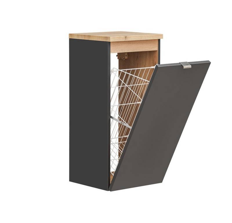Lomadox Unterschrank TOSKANA-BLACK-56 Badezimmer Unterschrank Wäschekorb seidenmatt anthrazit 35/80/35cm Lomadox Unterschrank TOSKANA-BLACK-56 Badezimmer Unterschrank Wäschekorb seidenmatt anthrazit 35/80/35cm von Lomadox