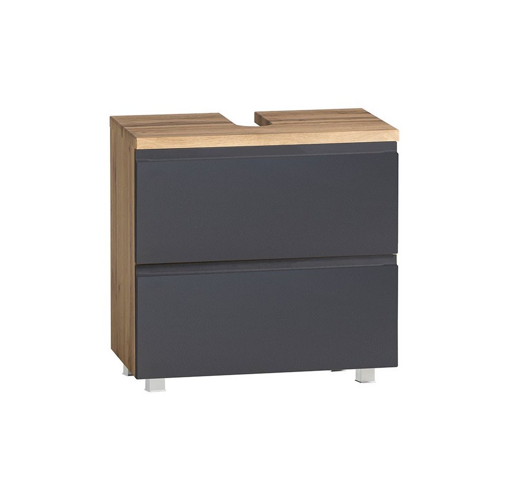 Lomadox Waschbeckenschrank VASTO-03-GREY 60cm in Wotan Eiche Nb. mit grau matt, B/H/T ca. 60/56/35 cm Lomadox Waschbeckenschrank VASTO-03-GREY 60cm in Wotan Eiche Nb. mit grau matt, B/H/T ca. 60/56/35 cm von Lomadox