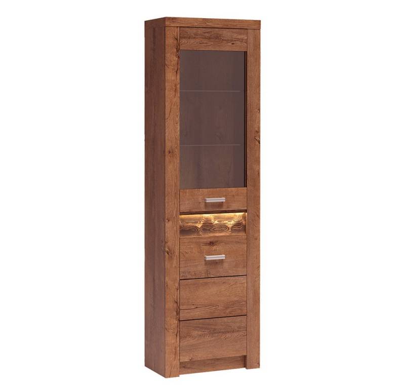 Lomadox Vitrine INGENIO-161 Vitrinenschrank Standvitrine Wohnzimmerschrank modern braun von Lomadox