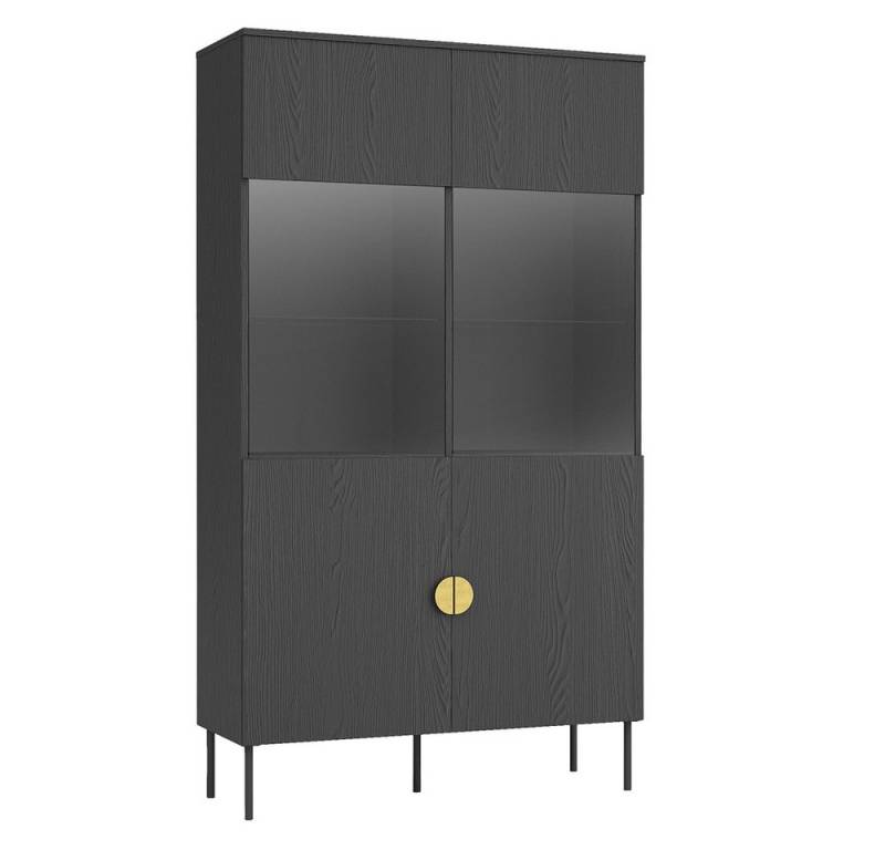 Lomadox Vitrine MOLONG-166 Vitrinenschrank Schrank schwarz Glas Wohnzimmer Esszimmer 107/188/40cm Lomadox Vitrine MOLONG-166 Vitrinenschrank Schrank schwarz Glas Wohnzimmer Esszimmer 107/188/40cm von Lomadox
