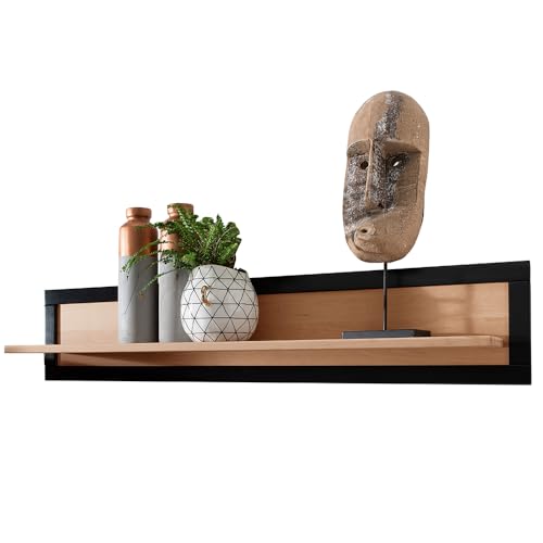 Lomadox Wandboard Wandregal 120 cm breit Hängeregal Regalbrett Schweberegal Dekoregal Wandablage Bücherregal Buche massiv geölt von Lomadox