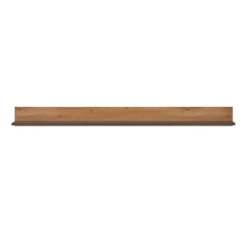 Lomadox Wandregal CRISP-61, 170 cm, Eiche Nb. mit anthrazit, 1 Ablageboden für Deko oder Bücher von Lomadox
