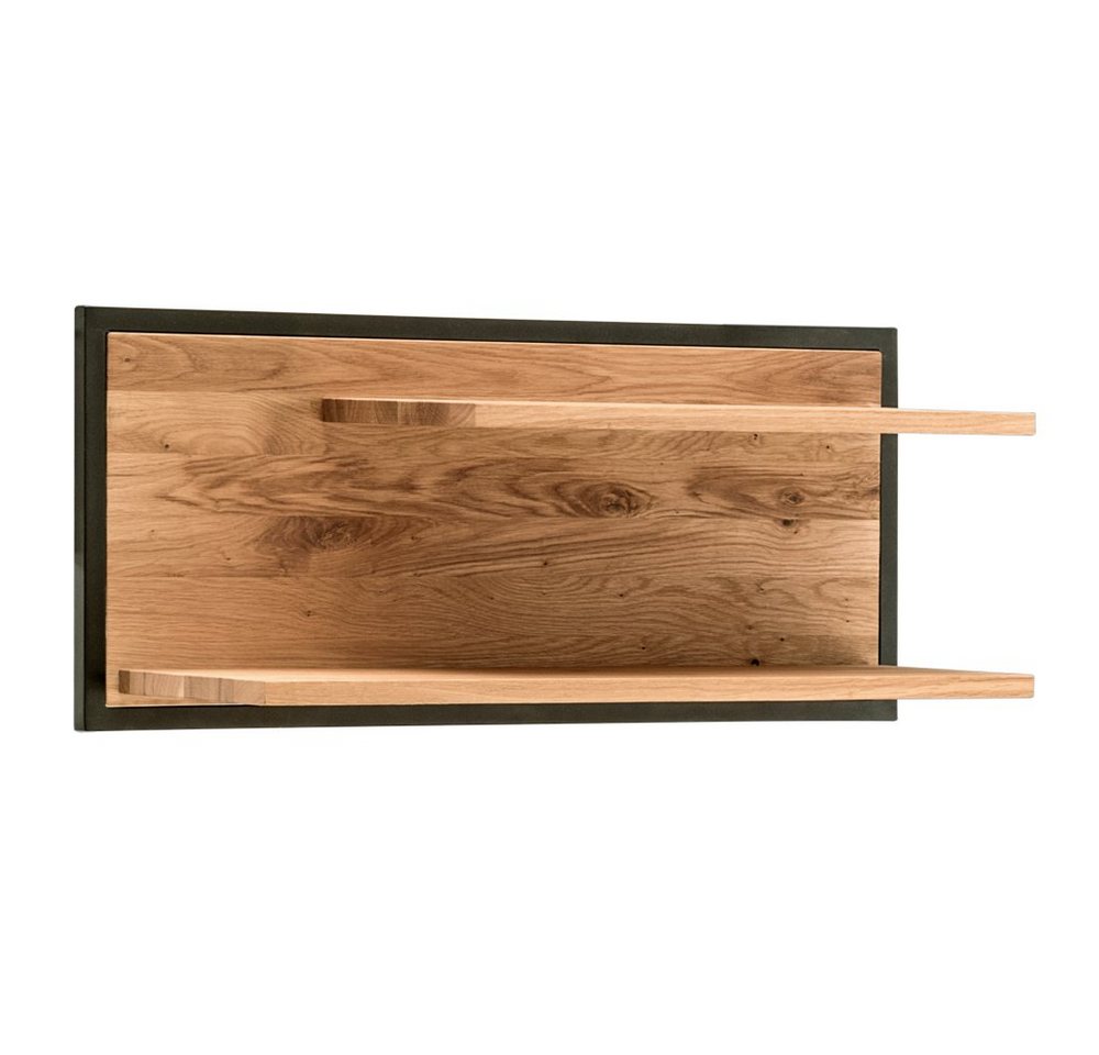 Lomadox Wandregal FORST-64, Wandboard Eiche massiv geölt mit umlaufendem Metallrahmen 80/35/26 cm Lomadox Wandregal FORST-64, Wandboard Eiche massiv geölt mit umlaufendem Metallrahmen 80/35/26 cm von Lomadox