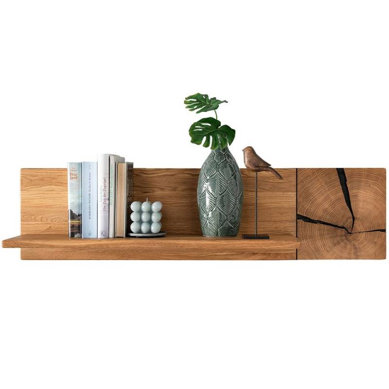 Lomadox Wandregal KIMBERLEY-69, Regal Hängeregal Wandboard modern in massiver geölter Wildeiche von Lomadox