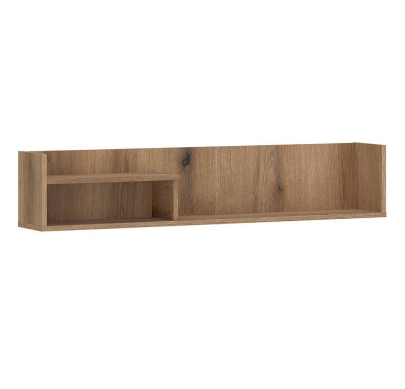 Lomadox Wandregal STON-129, Eiche Dekor Fach 120 cm breit Regal von Lomadox