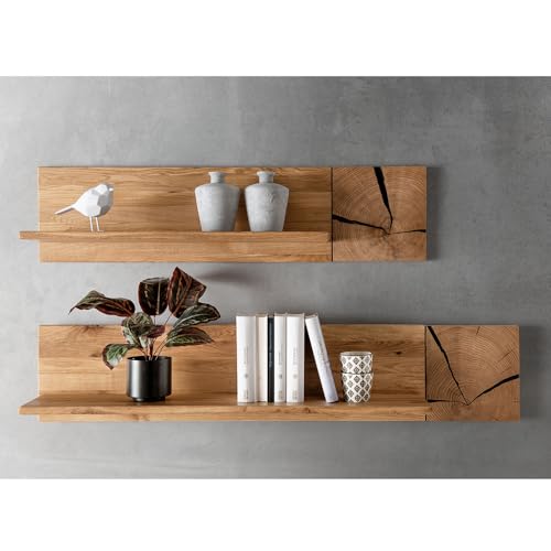 Lomadox Wandregal Set 2-teilig Wandboard Regal Dekoregal Wandablage Wohnzimmermöbel modern in Eiche massiv geölt Lomadox Wandregal Set 2-teilig Wandboard Regal Dekoregal Wandablage Wohnzimmermöbel modern in Eiche massiv geölt von Lomadox