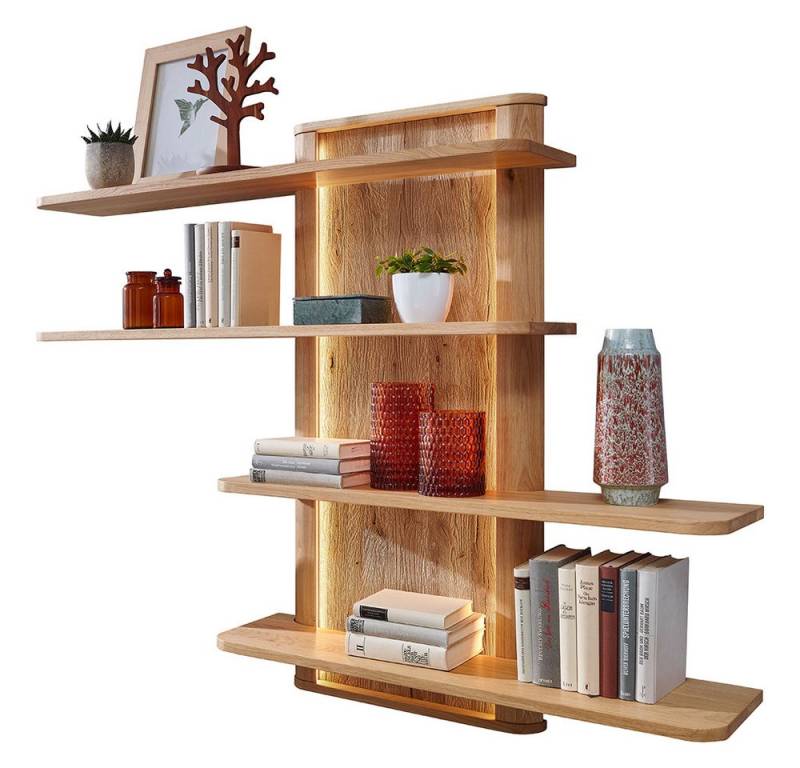Lomadox Wandregal WELLAND-69, 160 cm breit, Eiche massiv geölt mit LED-Beleuchtung Lomadox Wandregal WELLAND-69, 160 cm breit, Eiche massiv geölt mit LED-Beleuchtung von Lomadox