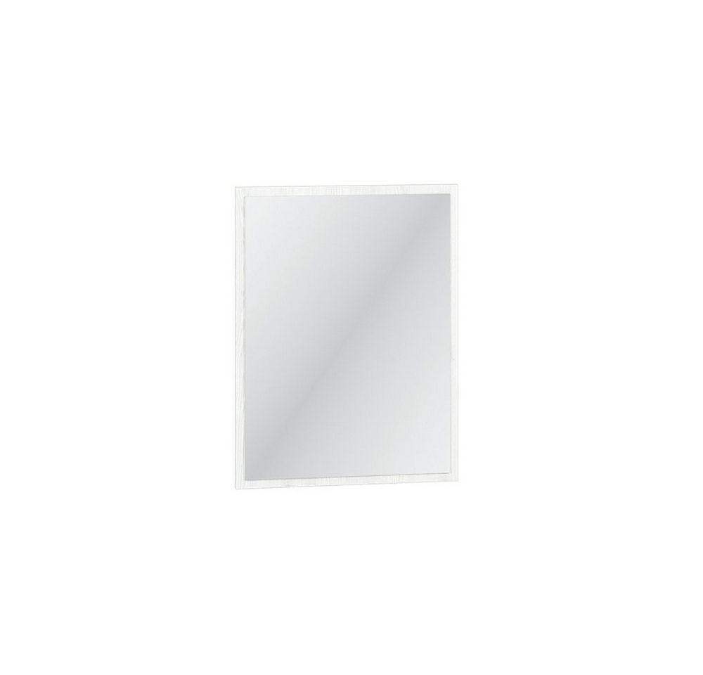 Lomadox Wandspiegel HORSENS-131, Garderobenspiegel weiß in Schneekiefer Nb., B/H/T: ca. 50/65/2 cm von Lomadox