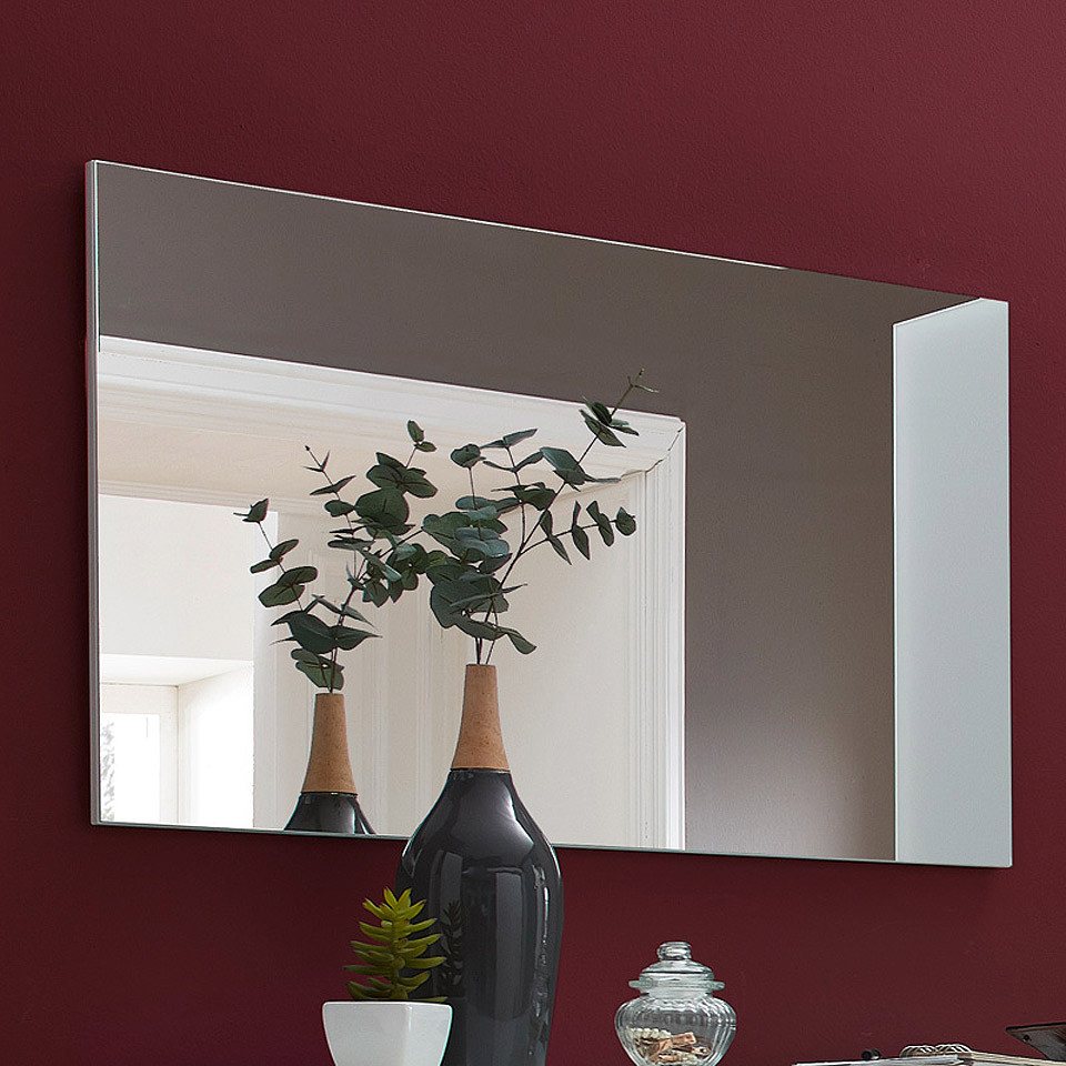 Lomadox Wandspiegel ORLANDO-01, Garderobenspiegel, Spiegel, Flurspiegel, weiß, B/H/T: 87/55/3 cm von Lomadox