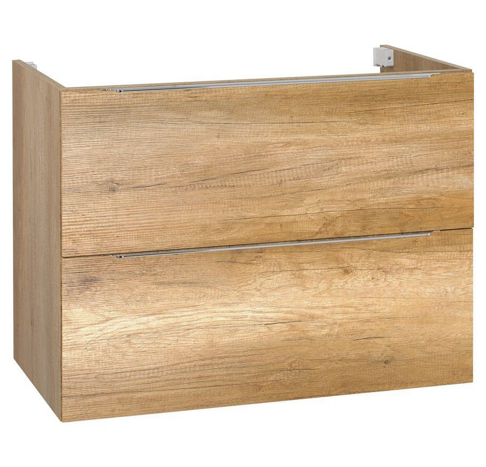 Lomadox Waschbeckenschrank AMARILLO-147-OAK 80 cm, Wotan Eiche, B/H/T 79,7/60,0/45,7 cm von Lomadox