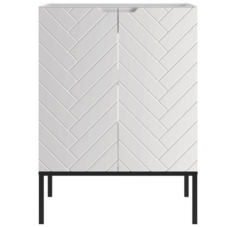 Lomadox Waschbeckenschrank ANGERA-140 Waschtischunterschrank Badezimmerschrank 60 cm breit modern in weiß von Lomadox