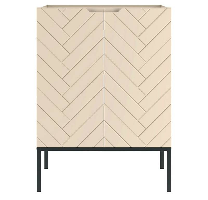 Lomadox Waschbeckenschrank ANGERA-140 Waschtischunterschrank Badezimmerschrank 60 cm breit modern kaschmir von Lomadox