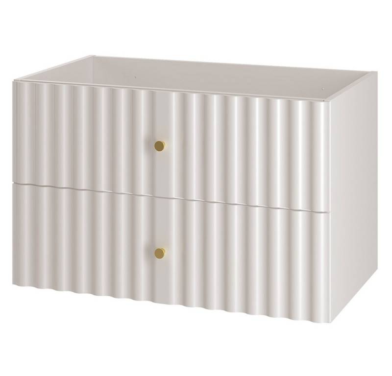 Lomadox Waschbeckenschrank AQUINO-140 Waschbeckenunterschrank Badezimmerschrank 80 cm breit modern in weiß von Lomadox