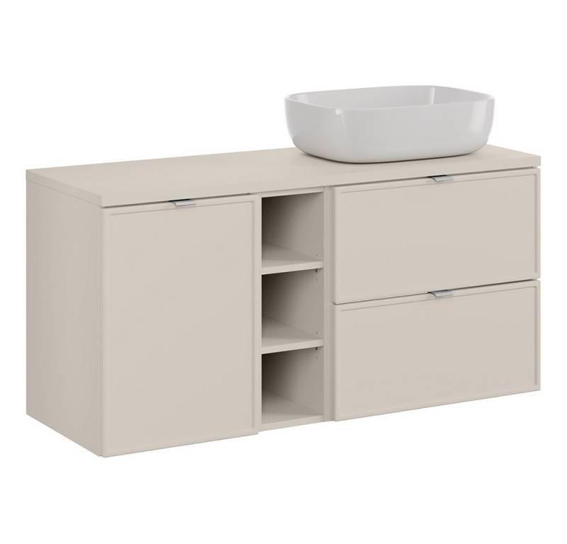 Lomadox Waschbeckenschrank BIBIONE-56 120 cm breit in kaschmir, inkl. Wäschekorb, Aufsatzwaschbecken Lomadox Waschbeckenschrank BIBIONE-56 120 cm breit in kaschmir, inkl. Wäschekorb, Aufsatzwaschbecken von Lomadox