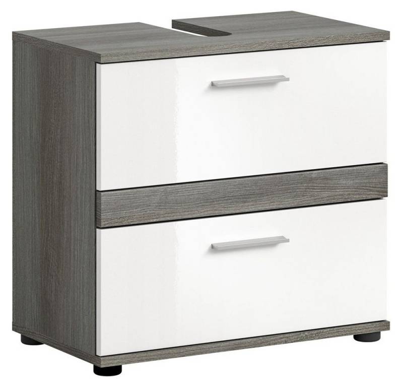 Lomadox Waschbeckenschrank BREST-158 WBU 60 cm breit in grau mit weiß 2 Schubladen stehend Lomadox Waschbeckenschrank BREST-158 WBU 60 cm breit in grau mit weiß 2 Schubladen stehend von Lomadox