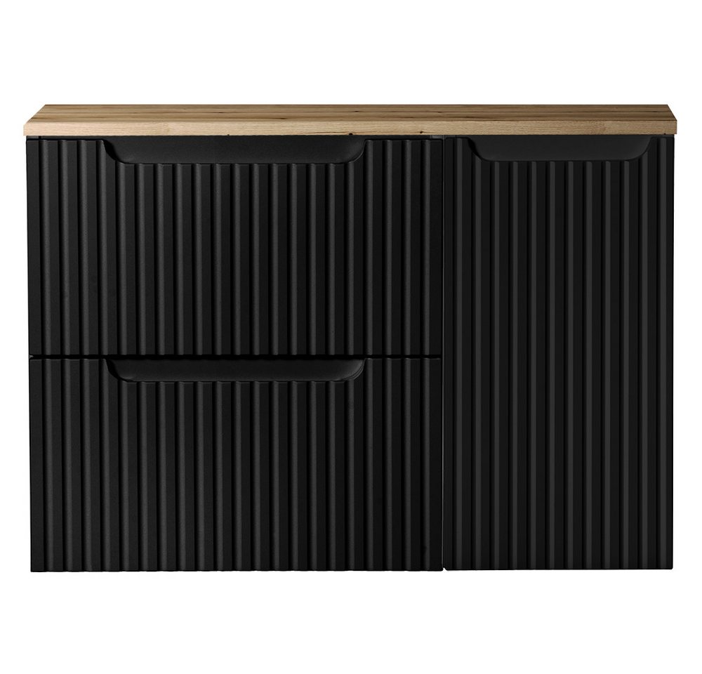 Lomadox Waschbeckenschrank NEWPORT-56-BLACK 80cm Waschtisch-Unterschrank 40 cm tief schwarz Eiche 2 Auszüge Lomadox Waschbeckenschrank NEWPORT-56-BLACK 80cm Waschtisch-Unterschrank 40 cm tief schwarz Eiche 2 Auszüge von Lomadox
