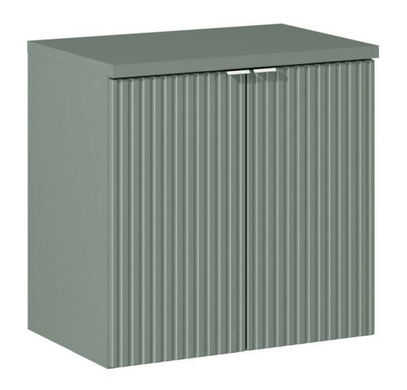 Lomadox Waschbeckenschrank NEWPORT-56-GREEN Waschtischunterschrank, 50cm, Schilfgrün, geringe Tiefe von Lomadox
