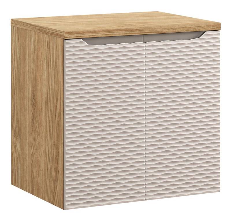 Lomadox Waschbeckenschrank OLUO-56-BEIGE Waschtischunterschrank, 60cm, Eiche mit beige, 3D-Oberfläche Lomadox Waschbeckenschrank OLUO-56-BEIGE Waschtischunterschrank, 60cm, Eiche mit beige, 3D-Oberfläche von Lomadox