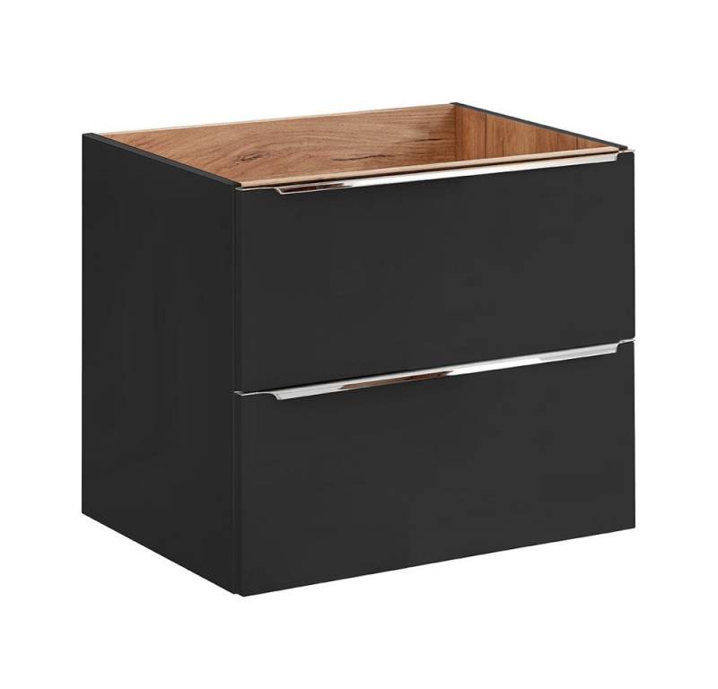 Lomadox Waschbeckenschrank TOSKANA-BLACK-56 Waschtischunterschrank 60cm in seidenmatt anthrazit B/H/T 60/57/46cm von Lomadox