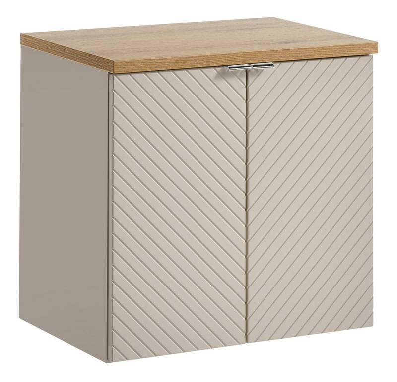 Lomadox Waschbeckenschrank VERACRUZ-56 Waschtischunterschrank, 60cm, kaschmir mit Eiche, gerillte Front Lomadox Waschbeckenschrank VERACRUZ-56 Waschtischunterschrank, 60cm, kaschmir mit Eiche, gerillte Front von Lomadox