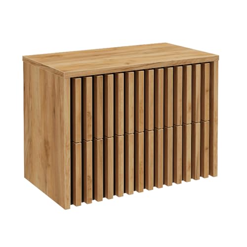 Lomadox Waschbeckenunterschrank 80 cm Eiche Nb. Lamellenfronten, Waschtisch - Unterschrank für Aufsatz-Waschbecken B/H/T: ca. 80,4/62,5/45,5 cm Lomadox Waschbeckenunterschrank 80 cm Eiche Nb. Lamellenfronten, Waschtisch - Unterschrank für Aufsatz-Waschbecken B/H/T: ca. 80,4/62,5/45,5 cm von Lomadox