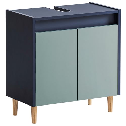 Lomadox Waschbeckenunterschrank Badezimmerschrank Waschtischunterschrank Badschrank modern in blau von Lomadox