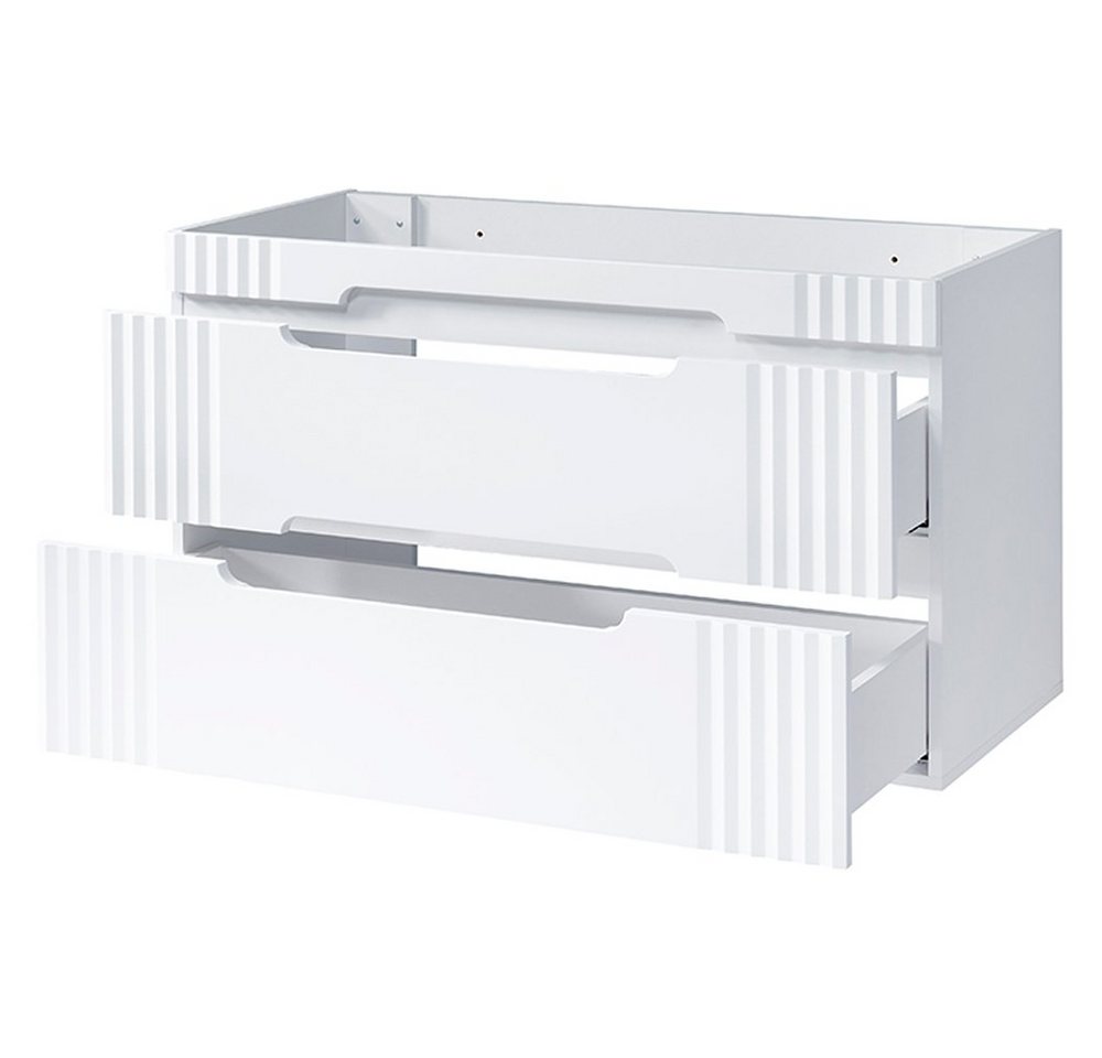 Lomadox Waschbeckenunterschrank FAIRFIELD-56 weiß, 2 Softclose-Auszüge 120/62/45,8 cm von Lomadox