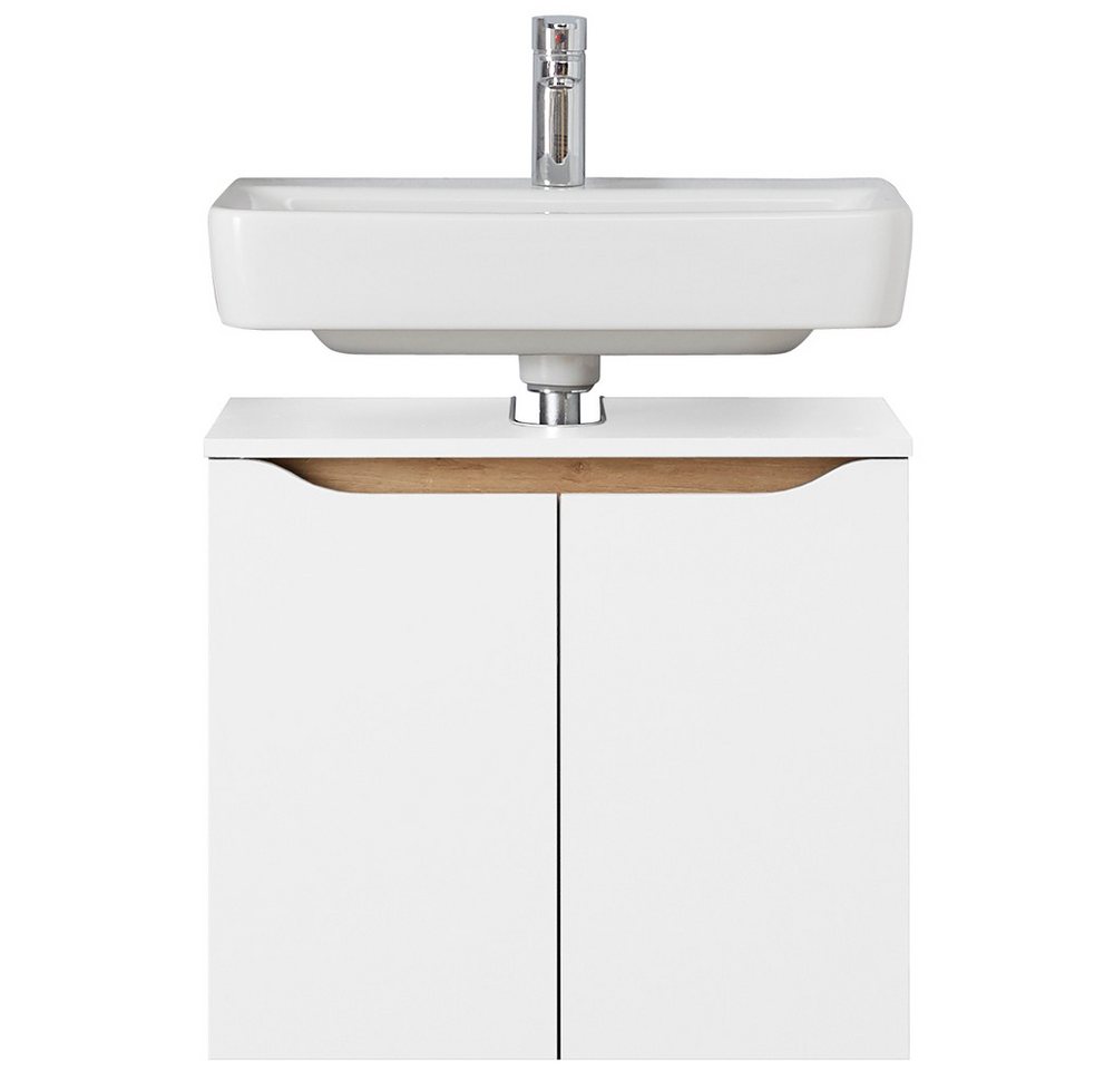 Lomadox Waschbeckenschrank QUEIMADOS-66 Bad mit 2 Türen in Weiß Glanz mit Weiß Hochglanz, 60/53/33 cm Lomadox Waschbeckenschrank QUEIMADOS-66 Bad mit 2 Türen in Weiß Glanz mit Weiß Hochglanz, 60/53/33 cm von Lomadox