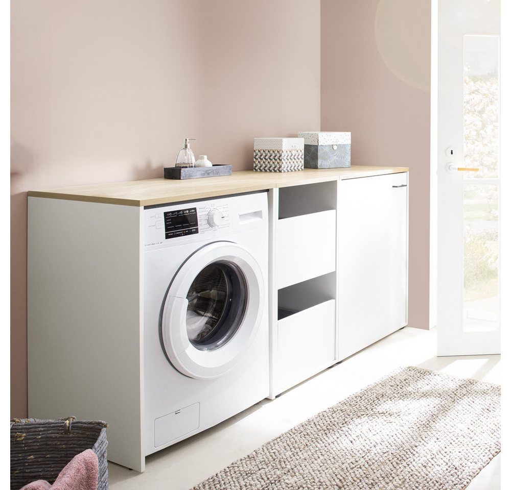 Lomadox Waschmaschinenumbauschrank STOBY-80 Hauswirtschaftsraum HWR Wäscheschrank Putzmittelschrank weiß mit Eiche Lomadox Waschmaschinenumbauschrank STOBY-80 Hauswirtschaftsraum HWR Wäscheschrank Putzmittelschrank weiß mit Eiche von Lomadox