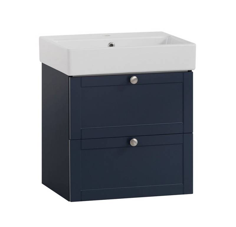 Lomadox Waschtisch JONA-80, in blau, Waschbeckenunterschrank 50cm mit Waschbecken von Lomadox