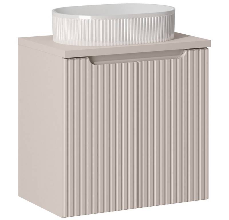 Lomadox Waschtisch NEWPORT-56-CASHMERE, 60cm mit Keramik-Waschbecken, kaschmir mit gerillter Front Lomadox Waschtisch NEWPORT-56-CASHMERE, 60cm mit Keramik-Waschbecken, kaschmir mit gerillter Front von Lomadox