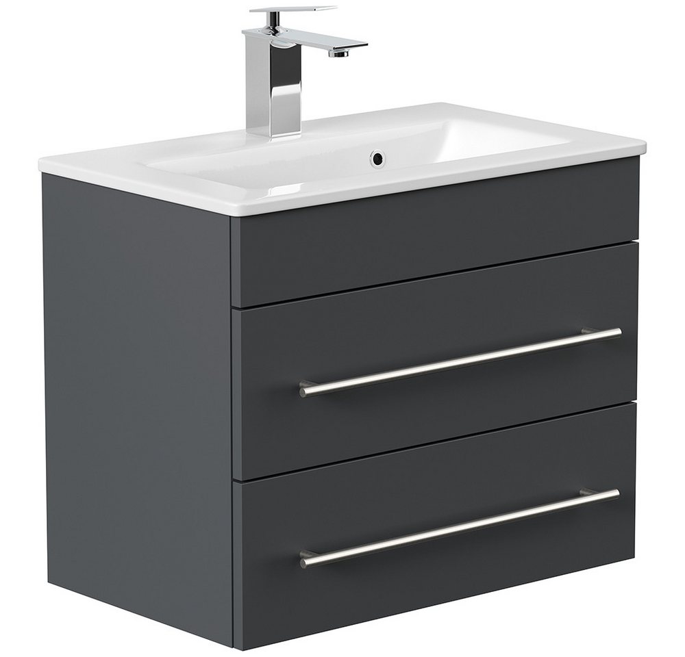 Lomadox Waschtisch PALMIRA-02, 60 cm breit, grau, geringe Tiefe, Keramik Waschbecken Lomadox Waschtisch PALMIRA-02, 60 cm breit, grau, geringe Tiefe, Keramik Waschbecken von Lomadox