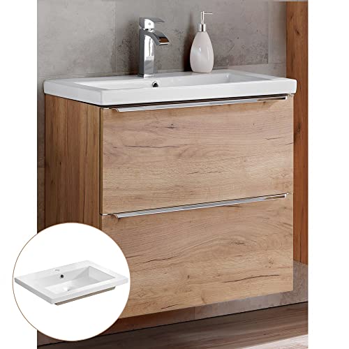 Lomadox Waschtisch-Unterschrank Badmöbel Set, Wotan Eiche Nb, 61cm Keramik-Waschbecken, 2 gedämpfte Softclose-Schubkästen, B/H/T ca, 61/61/46 cm Lomadox Waschtisch-Unterschrank Badmöbel Set, Wotan Eiche Nb, 61cm Keramik-Waschbecken, 2 gedämpfte Softclose-Schubkästen, B/H/T ca, 61/61/46 cm von Lomadox