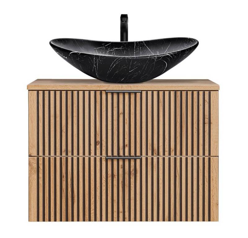 Lomadox Waschbeckenschrank XANTEN-56 anthrazit, Wotan Eiche Nb., schwarz gerillt, Keramik Waschbecken Lomadox Waschbeckenschrank XANTEN-56 anthrazit, Wotan Eiche Nb., schwarz gerillt, Keramik Waschbecken von Lomadox