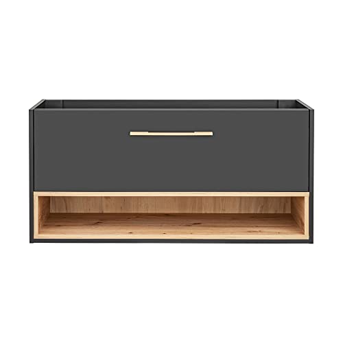 Lomadox Waschtischunterschrank 120 cm in anthrazit mit Artisan Eiche Nb., B/H/T: ca. 120/57/46 cm Lomadox Waschtischunterschrank 120 cm in anthrazit mit Artisan Eiche Nb., B/H/T: ca. 120/57/46 cm von Lomadox