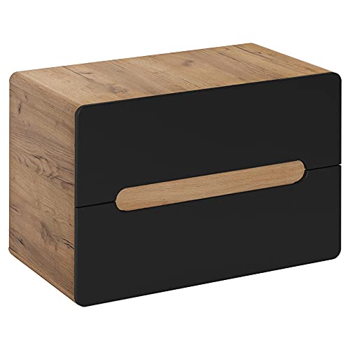 Lomadox Waschtischunterschrank 80cm New-Luton in seidenmatt anthrazit mit Wotaneiche, 2 Schubkästen, B/H/T ca. 80/53/46cm Lomadox Waschtischunterschrank 80cm New-Luton in seidenmatt anthrazit mit Wotaneiche, 2 Schubkästen, B/H/T ca. 80/53/46cm von Lomadox