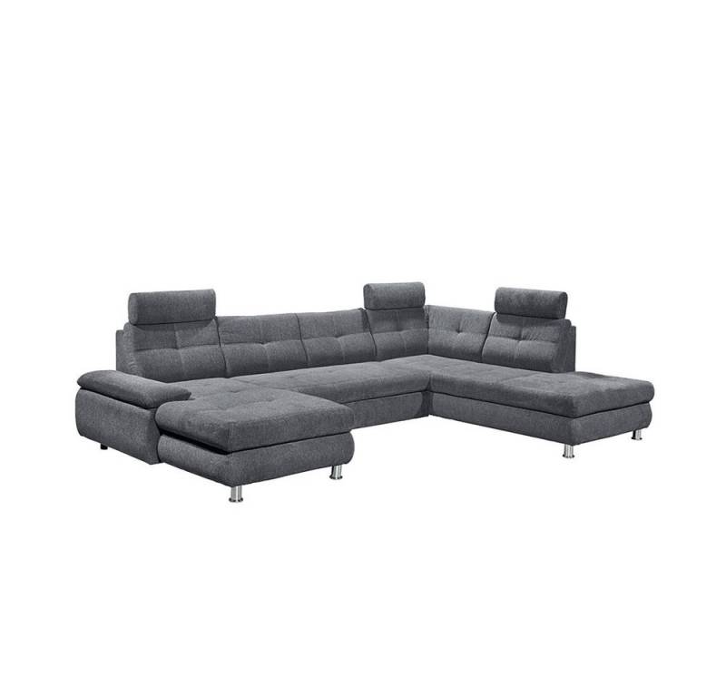 Lomadox Wohnlandschaft AUGUSTA-09, anthrazit 349x88x233 cm von Lomadox