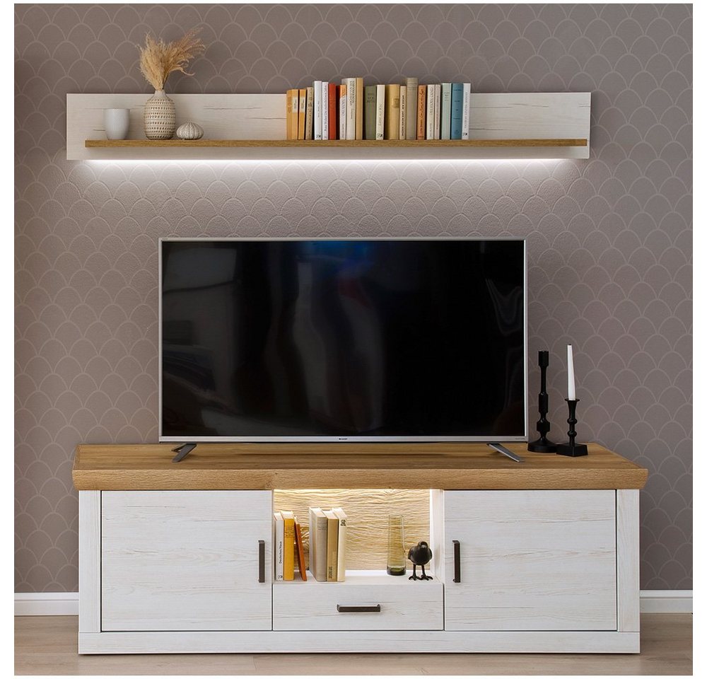 Lomadox Wohnzimmer-Set MARINGA-05, (Mega-Spar-Set, 2-St., 2-tlg), in grau mit anthrazit von Lomadox