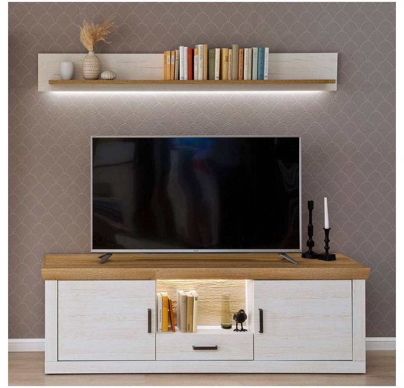 Lomadox Wohnzimmer-Set MARINGA-05, (Mega-Spar-Set, 2-St., 2-tlg), in grau mit anthrazit von Lomadox