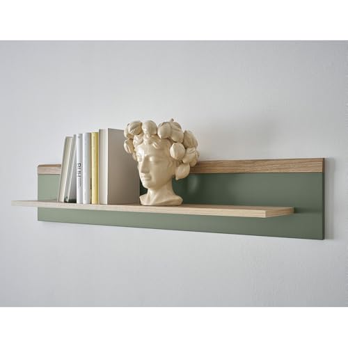 Lomadox Wohnzimmer Esszimmer Wandboard Wandregal in Eiche mit grün Modern Lomadox Wohnzimmer Esszimmer Wandboard Wandregal in Eiche mit grün Modern von Lomadox