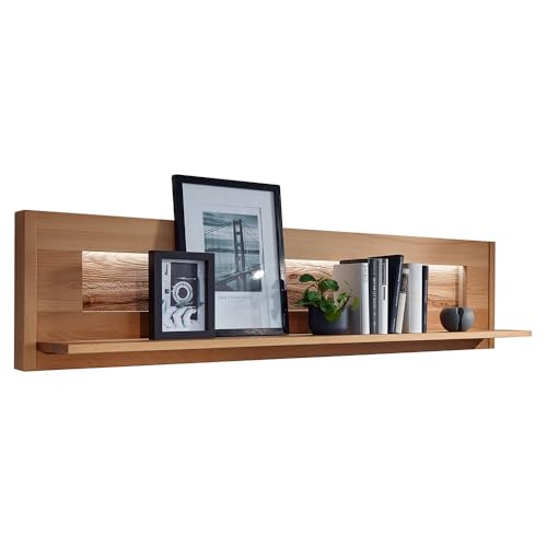 Lomadox Wohnzimmer Wandboard Wandregal mit 164 cm Breite in Buche Buche massiv geölt, inkl. LED-Beleuchtung, Massivholz/Echtholz, Softclose, grifflos Lomadox Wohnzimmer Wandboard Wandregal mit 164 cm Breite in Buche Buche massiv geölt, inkl. LED-Beleuchtung, Massivholz/Echtholz, Softclose, grifflos von Lomadox