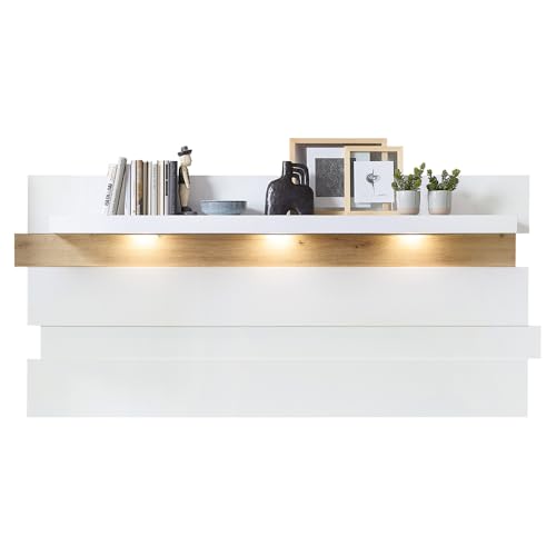 Lomadox Wohnzimmer Wandpaneel Wandboard mit 202 cm Breite in weiß matt und Eiche Lomadox Wohnzimmer Wandpaneel Wandboard mit 202 cm Breite in weiß matt und Eiche von Lomadox