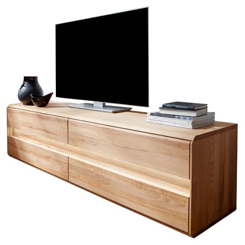 Wohnzimmer Lowboard TV-Schrank mit 184 cm Breite in Buche Buche massiv geölt, inkl. LED-Beleuchtung, mit 4 Schubladen, Massivholz/Echtholz, Softclose, grifflos Wohnzimmer Lowboard TV-Schrank mit 184 cm Breite in Buche Buche massiv geölt, inkl. LED-Beleuchtung, mit 4 Schubladen, Massivholz/Echtholz, Softclose, grifflos von Lomadox