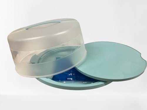 Lomatek 2-in-1 Kuchen Transportbox & Muffinbehälter mit Kühlfunktion, BPA-frei, Tortenglocke, Tortentransportbox, Tortenbox, Kuchenbox mit Deckel & Tragegriff, Ø 30 cm, Höhe 17,5 cm von Lomatek