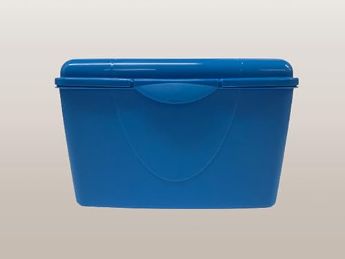 Lomatek Knäckebrotbox mit Klickverschluss, Kunststoff BPA-frei, blauazur von Lomatek