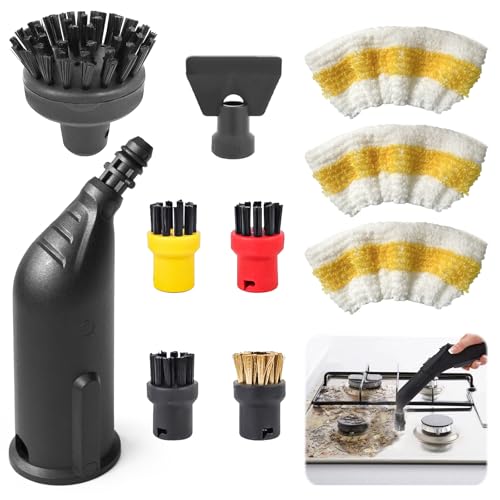 10 Stück für Kärcher Dampfreiniger Zubehör Easyfix SC1 SC2 SC3 SC4 SC5 Zubehör Rundbürstenset Düse Rundbürsten Bürste Dampfreiniger Ersatzteile von Lomhyve